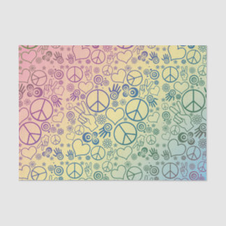 Peace Sign Symbol Rainbow Tissue Paper