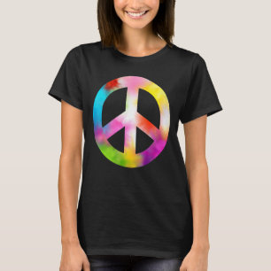 Peace Sign Symbol Tie Dye 60s 70s Vintage Hippie C T-Shirt
