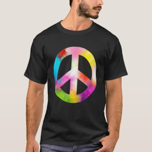 Peace Sign Symbol Tie Dye 60s 70s Vintage Hippie C T-Shirt