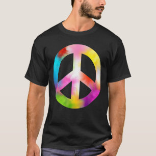 Peace Sign Symbol Tie Dye 60s 70s Vintage Hippie C T-Shirt