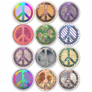 Peace Sign Symbols Abstract Boho hippie art
