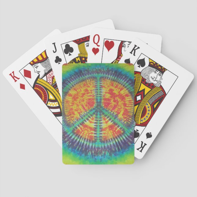 Peace Sign Tie Dye Playing Cards (Back)