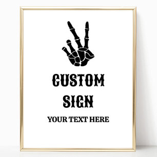 Peace Sign Till Death Do Us Party Custom Sign