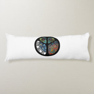 Peace Sign Tree Owl Colourful Design Body Cushion