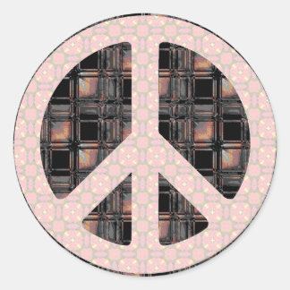 Peace Sign Trendy Classic Round Sticker