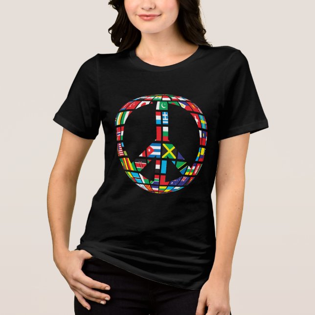 peace sign Tri-Blend Shirt  (Front)