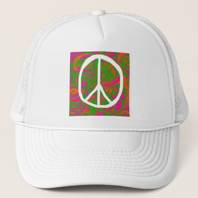 Peace Sign Trucker Hat (Front)