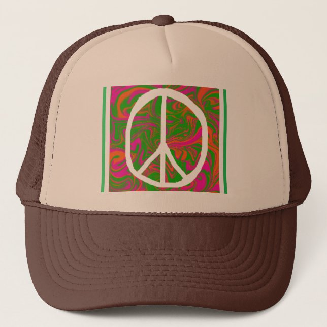 Peace Sign Trucker Hat (Front)