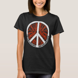 Peace Sign Wear Orange Enough End Gun Violence 1 T-Shirt