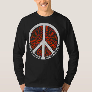 Peace Sign Wear Orange Enough End Gun Violence 1 T-Shirt