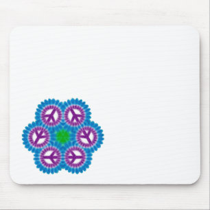 Peace Sign White Customisable Mouse Mat Pad