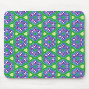 Peace Sign White Customisable Mouse Mat Pad