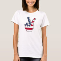 Peace Sign With American Flag
