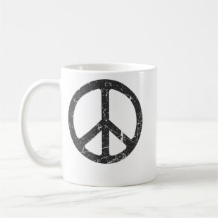 Peace sign woman children men coffee mug