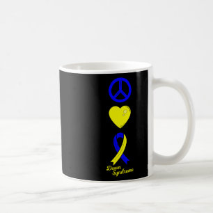 Peace Sign World Down Syndrome Day Women Kids Coffee Mug
