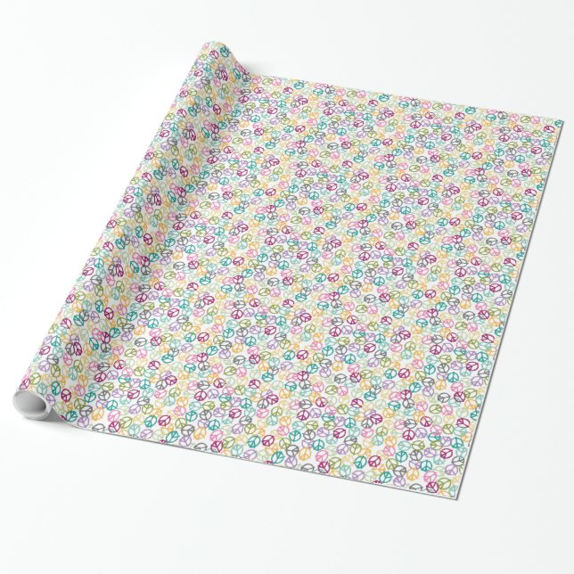 Peace Sign Wrapping Paper (Unrolled)