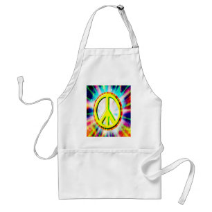 PEACE Sign Yellow Colourful Happy and Fun Standard Apron