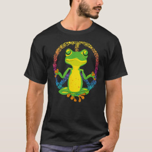 Peace Sign Yoga Frogs Cool Peace Frog Tie Dye T-Shirt