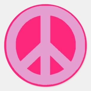 Peace Signs Classic Round Sticker