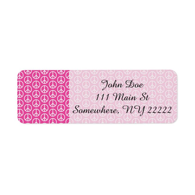 Peace Signs on Bright Pink (Front)