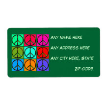 Peace Signs Return Address Labels