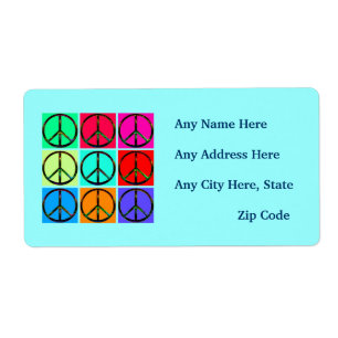 Peace Signs Return Address Labels