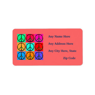 Peace Signs Return Address Labels