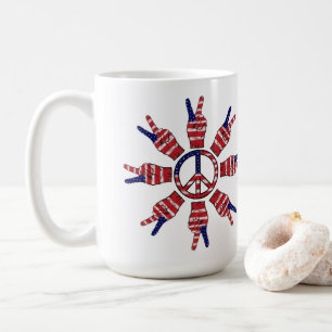 Peace Signs Sun Coffee Mug