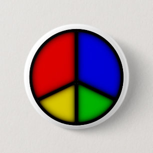 peace simple 6 cm round badge