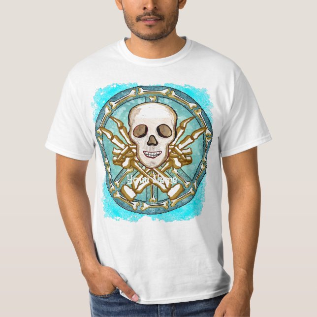 Peace Skeleton Skull  t-shirt (Front)