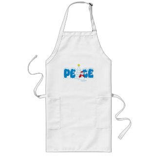 Peace Snowman Screwball Graphics Long Apron