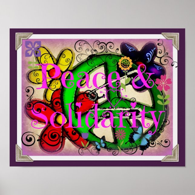 Peace & Solidarity Design Poster (Front)