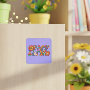 Peace Square Sticker