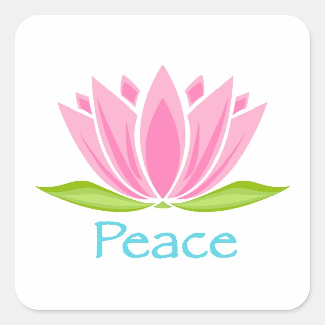 Peace Square Sticker (Front)
