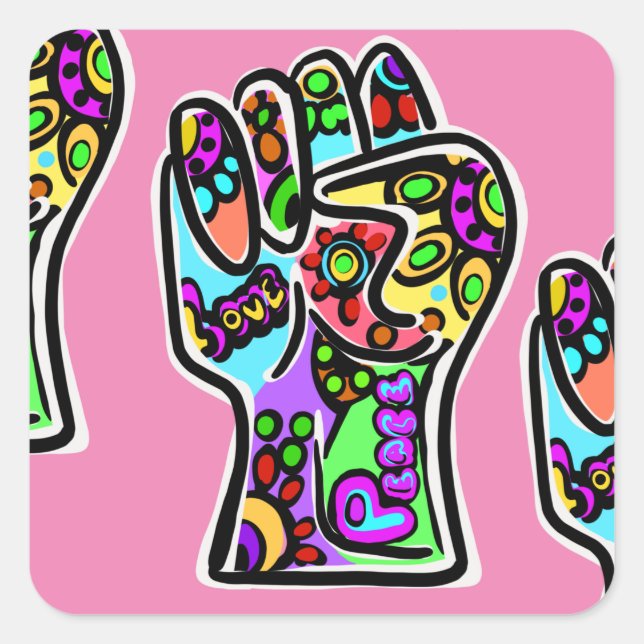 PEACE SQUARE STICKER (Front)