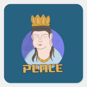 Peace Square Sticker