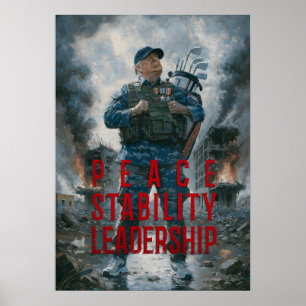 Peace. Stability. Leadership - Potus Propaganda Poster