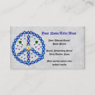 Peace Star Of David Business Card