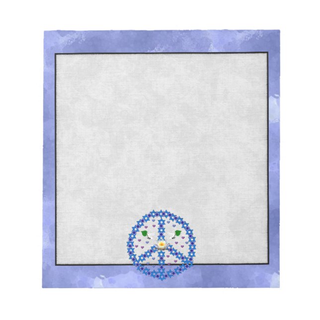 Peace Star Of David Notepad (Front)