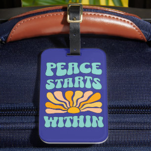 Peace Starts Within Luggage Tag