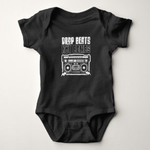 Peace Statement Love Cassette Beats Radio Musician Baby Bodysuit
