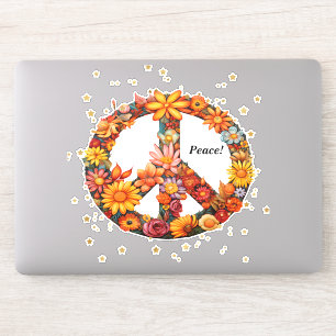 Peace Sticker shown on Laptop