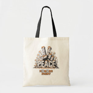 Peace Stone Flower Vintage Inspirational Quote Tote Bag