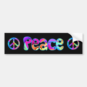 Peace Summer Palette Fractal Bumper Sticker