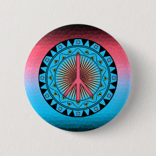 Peace ~ Sun 6 Cm Round Badge
