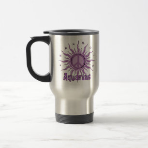 Peace Sun Aquarius Travel Mug