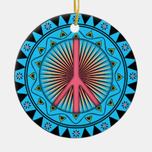 Peace ~ Sun Ceramic Tree Decoration