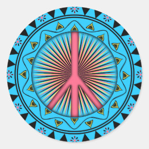 Peace ~ Sun Classic Round Sticker