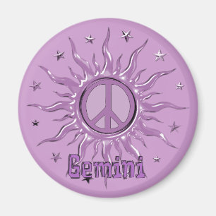 Peace Sun Gemini Magnet