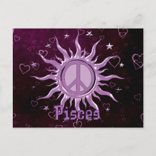 Peace Sun Pisces Postcard